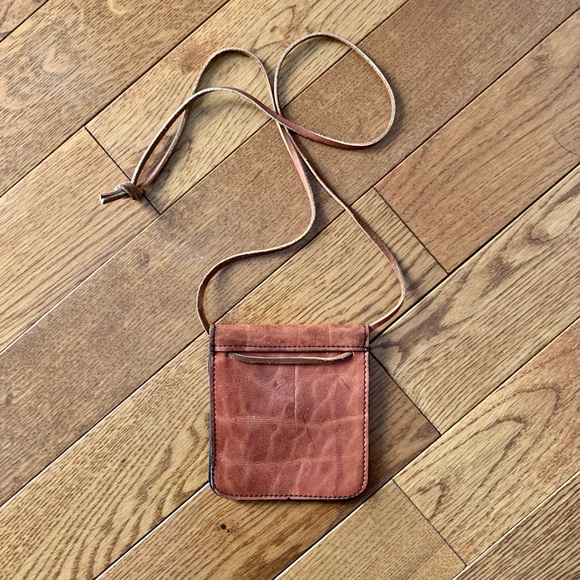 Handmade Brown Leather Crossbody Bag - Picture 2 of 4